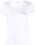 Maison Labiche T-shirt met geborduurde tekst Wit - Thumbnail 1