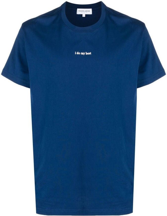 Maison Labiche T-shirt met print Blauw