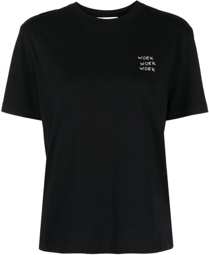 Maison Labiche T-shirt met print Zwart