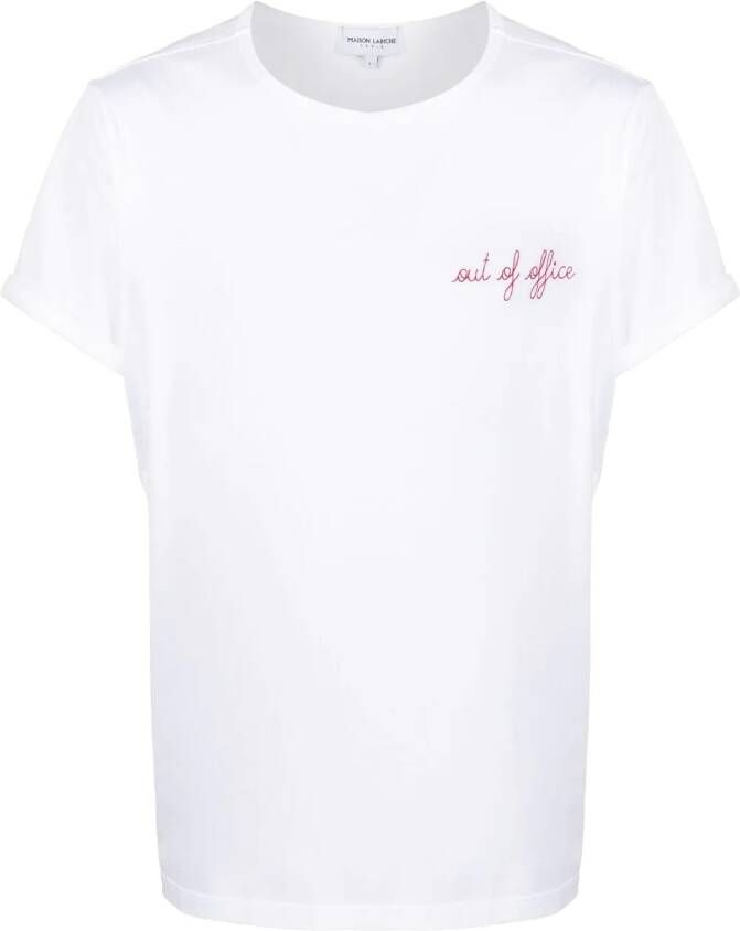 Maison Labiche T-shirt met tekst Wit