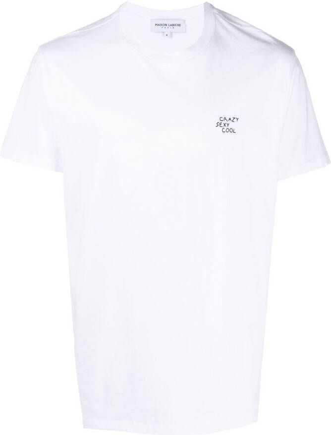 Maison Labiche T-shirt met tekst Wit