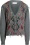 Maison Margiela Intarsia vest met uitgesneden details Grijs - Thumbnail 1