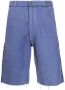 Maison Margiela Gerafelde katoenen bermuda shorts Blauw - Thumbnail 1