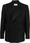 Maison Margiela Mohair blazer met dubbele rij knopen Zwart - Thumbnail 1