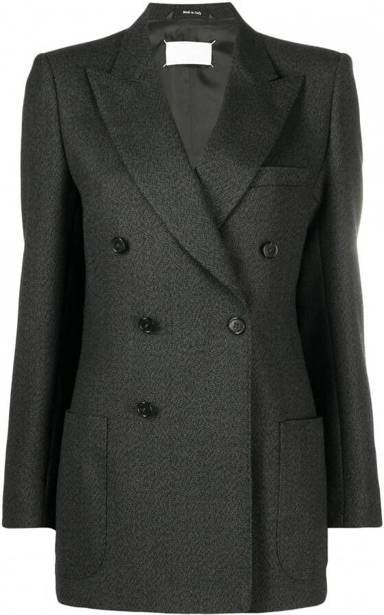 Maison Margiela Blazer met enkele rij knopen Groen