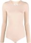 Maison Margiela Getailleerde body met lange mouwen Beige - Thumbnail 1