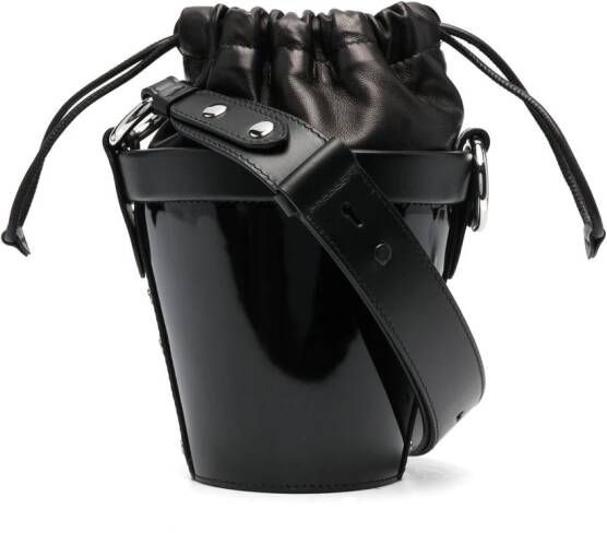 Maison Margiela Fire kleine leren bucket-tas Zwart