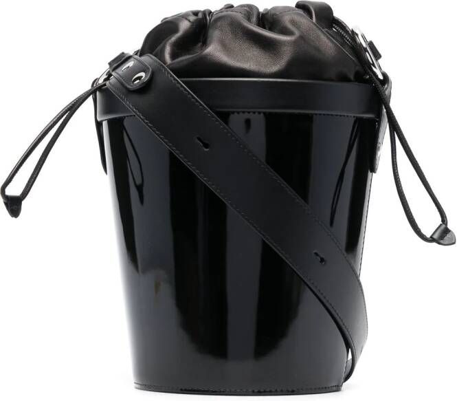 Maison Margiela Medium Fire leren bucket-tas Zwart