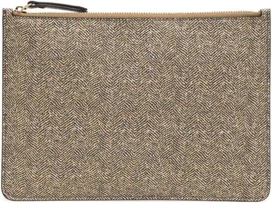 Maison Margiela Clutch met decoratief stiksel Goud