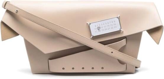 Maison Margiela Leren clutch Beige