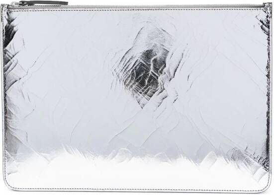 Maison Margiela Clutch met stiksels Zilver