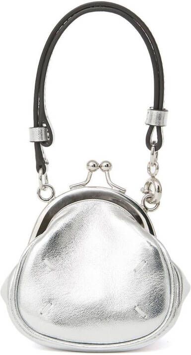 Maison Margiela Kleine metallic clutch Zilver