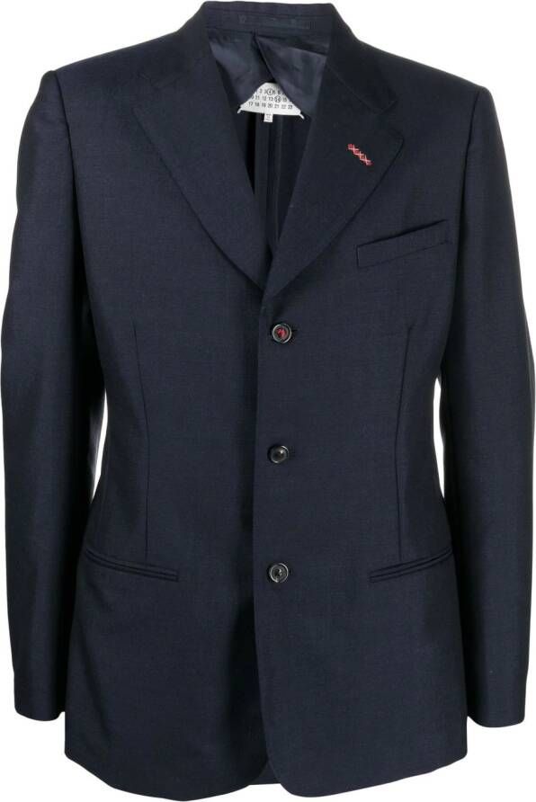 Maison Margiela Colbert met enkele rij knopen Blauw