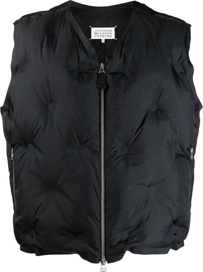 Maison Margiela Cropped bodywarmer Zwart