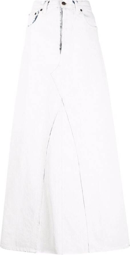 Maison Margiela Denim maxi-rok Wit