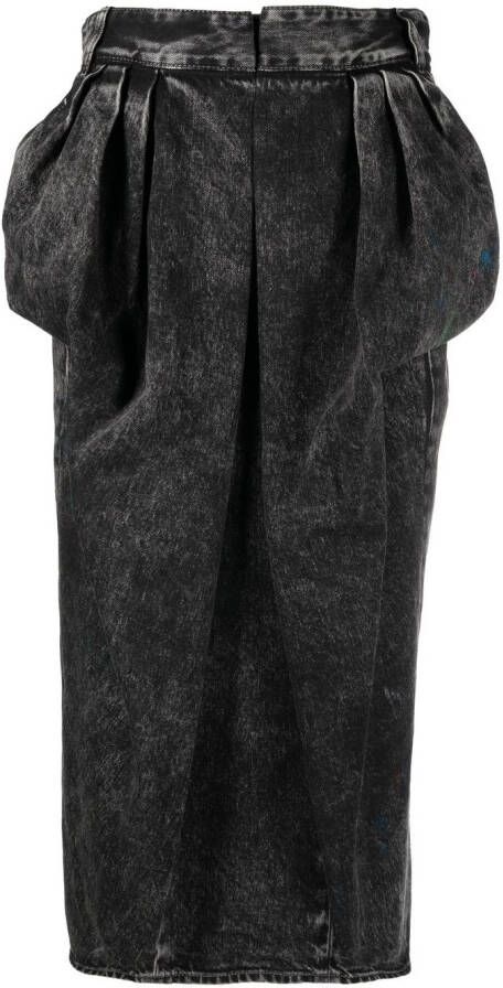 Maison Margiela Denim midi-rok Zwart