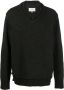 Maison Margiela Gebreide trui met elleboogpatch Groen - Thumbnail 1