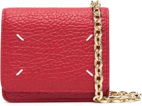 Maison Margiela Leren portemonnee Rood