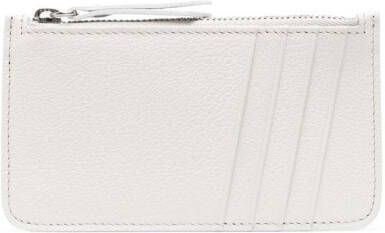 Maison Margiela Leren pasjeshouder met vier stiksels Wit