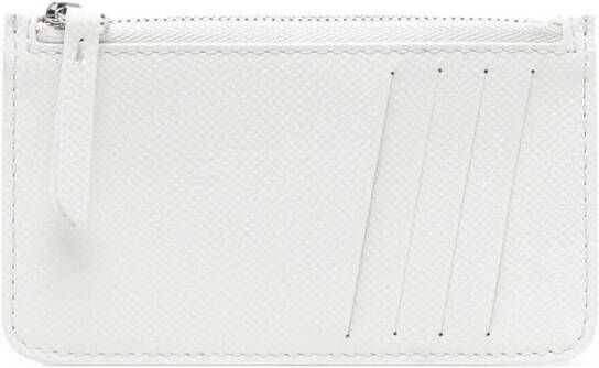Maison Margiela Leren pasjeshouder met vier stiksels Wit
