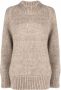 Maison Margiela Gebreide coltrui Beige - Thumbnail 1