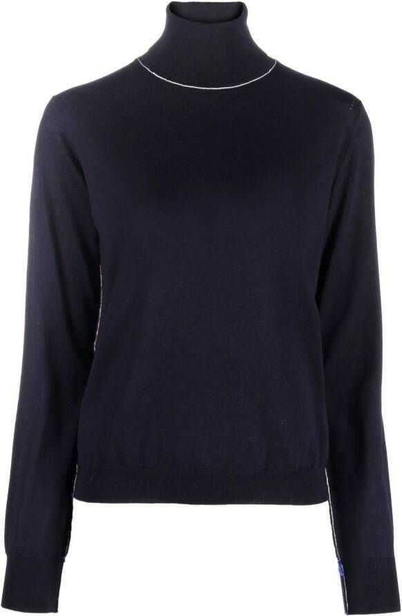 Maison Margiela Work-In-Progress trui met hoge hals Blauw