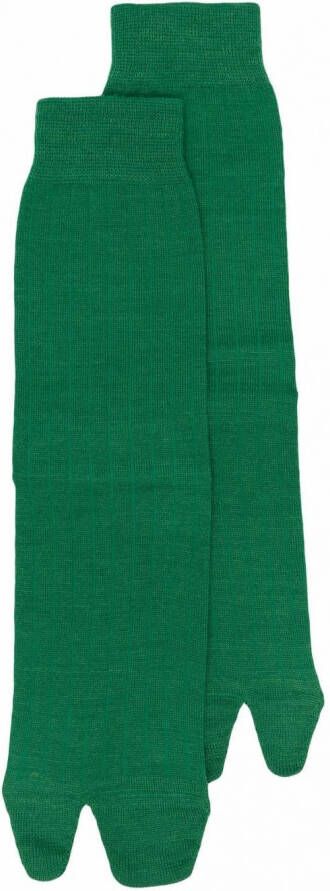 Maison Margiela Gebreide sokken dames wol polyamide M Groen