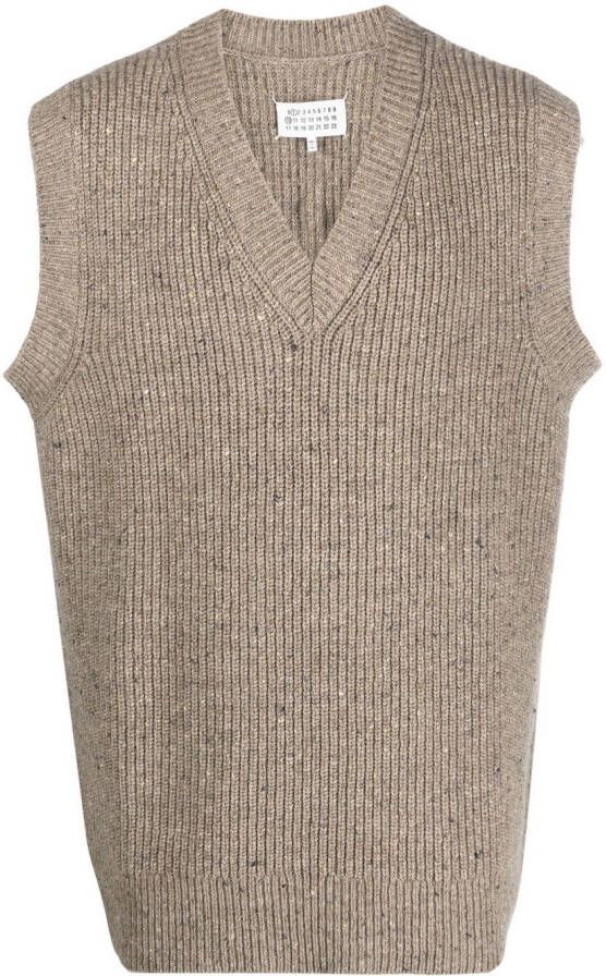 Maison Margiela Gebreide spencer Groen
