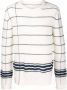 Maison Margiela Gestreepte pullover Beige - Thumbnail 1