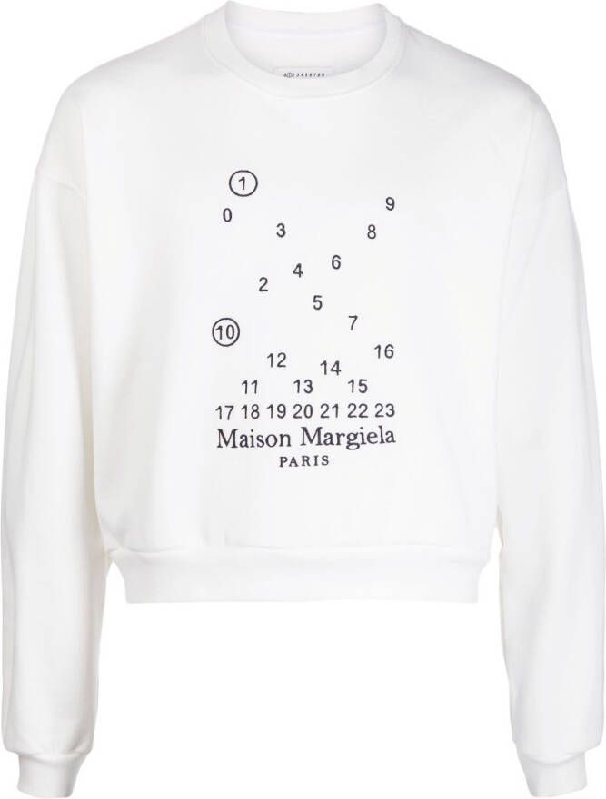 Maison Margiela Katoenen sweater Wit