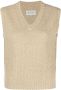 Maison Margiela Mouwloze sweater met weving Beige - Thumbnail 1