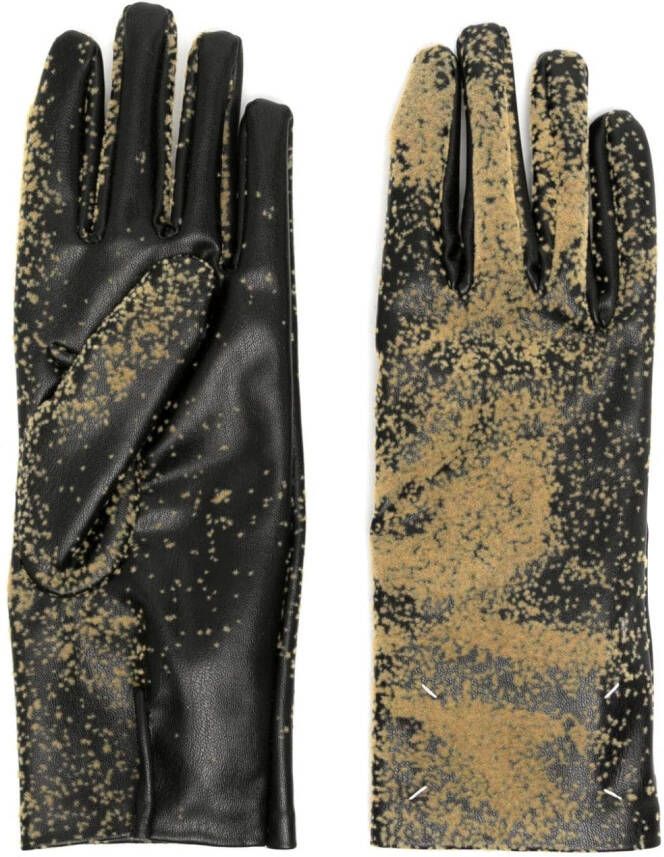 Maison Margiela Sandstorm handschoenen van imitatieleer Geel