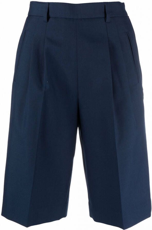 Maison Margiela High waist shorts Blauw