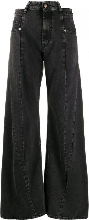 Maison Margiela Jeans met wijde pijpen Zwart
