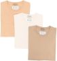 Maison Margiela Drie T-shirts van biologisch katoen Beige - Thumbnail 1