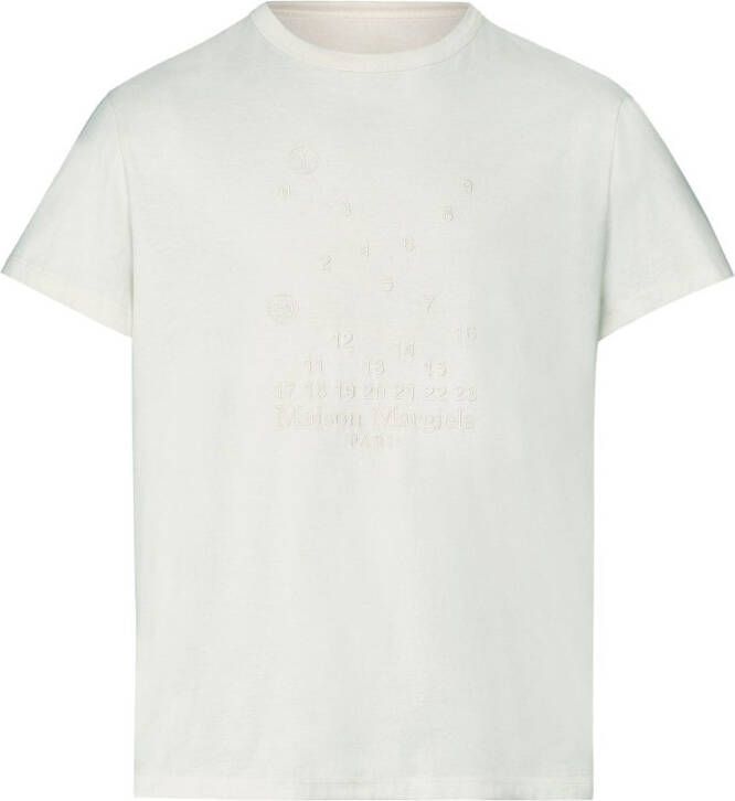 Maison Margiela T-shirt met geborduurd logo Wit