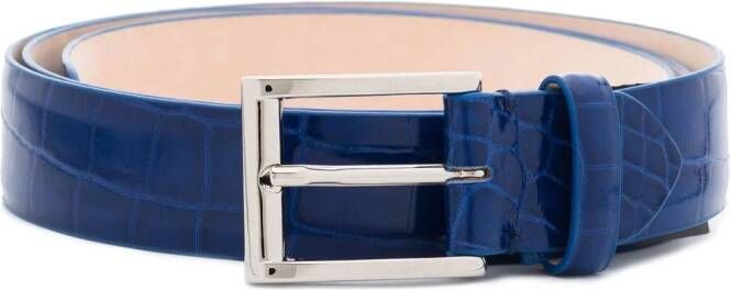 Heren Accessoires voor voor Riemen voor Maison Margiela Riem Met Logoplakkaat in het Blauw voor heren 