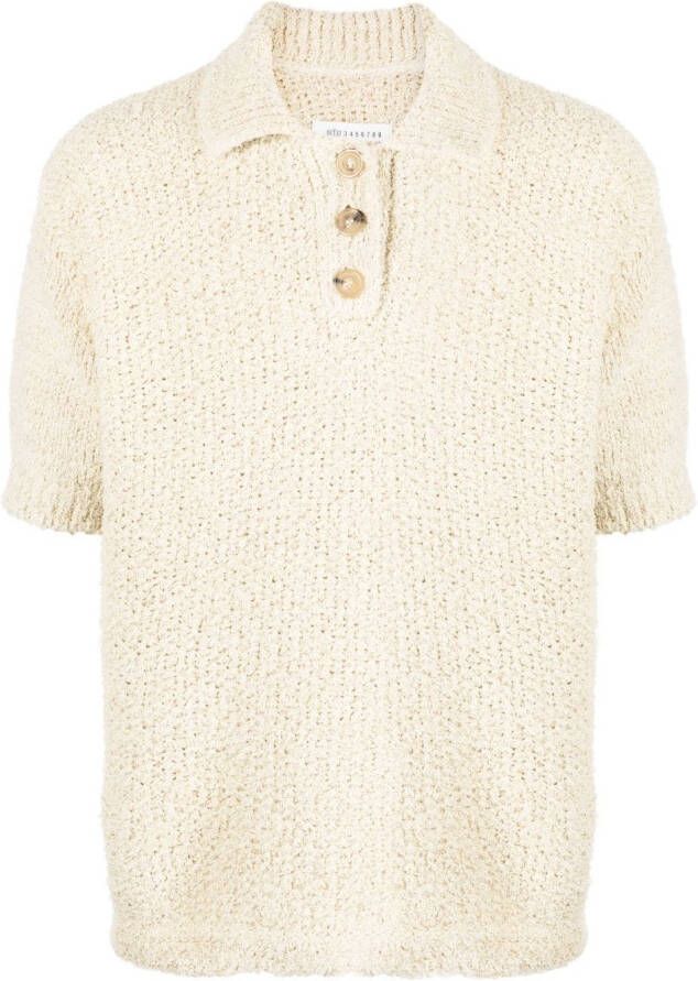 Maison Margiela Linnen poloshirt Beige