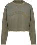 Maison Margiela Cropped sweater met logoprint Groen - Thumbnail 1