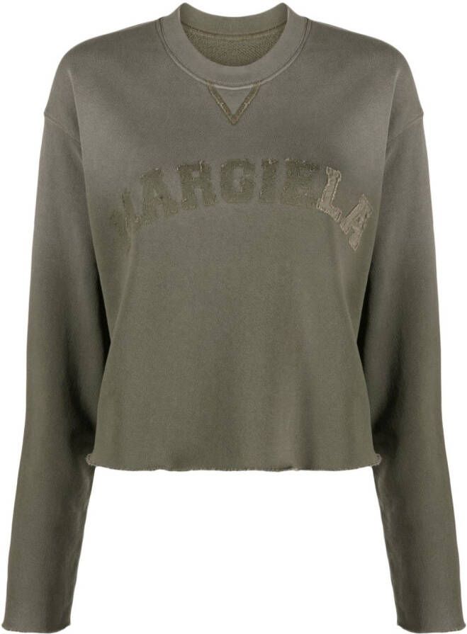 Maison Margiela Sweater met logopatch Groen