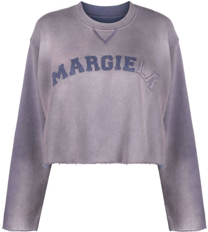 Maison Margiela Sweater met logopatch Paars