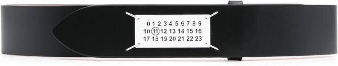 Maison Margiela Leren heuptas met logo-applicatie Zwart