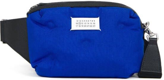 Maison Margiela Schoudertas met logopatch Blauw