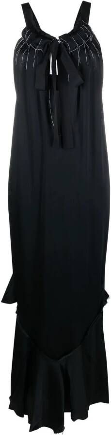 Maison Margiela Crêpe satijnen maxi-jurk Blauw