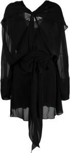 Maison Margiela Midi-jurk met gedrapeerde hals Zwart