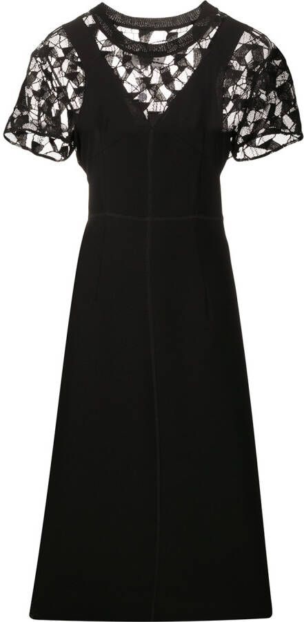 Maison Margiela Midi-jurk met kant Zwart