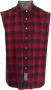 Maison Margiela x Pendleton geruit mouwloos overhemd Rood - Thumbnail 1
