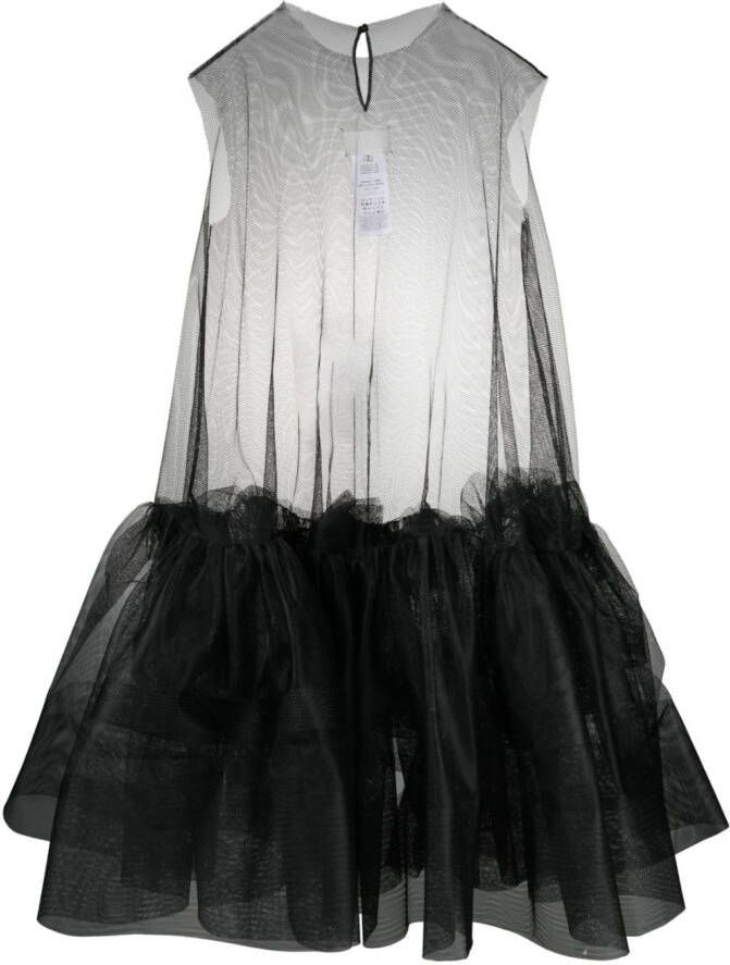 Maison Margiela Tule mini-jurk Zwart