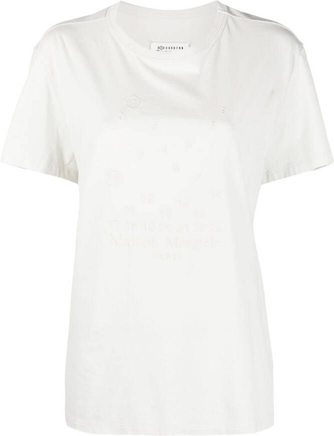 Maison Margiela T-shirt met borduurwerk Wit