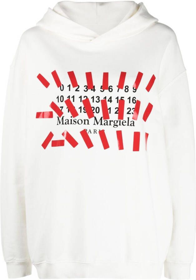 Maison Margiela Oversized hoodie Wit